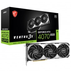 Placa De Vídeo MSI NVIDIA GeForce RTX 4070 Super Ventus 3X OC, 12GB, GDDR6X, DLSS, Ray Tracing, 912-V513-643