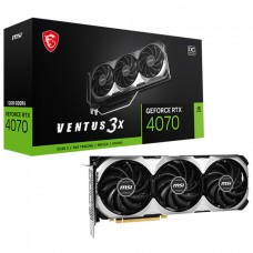Placa de Vídeo MSI NVIDIA GeForce RTX 4070 Ventus 3X E1 OC, 12GB, GDDR6, DLSS, Ray Tracing, 912-V512-027