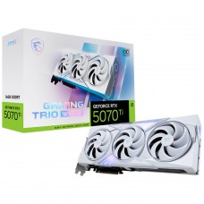 Placa de Vídeo MSI NVIDIA GeForce RTX 5070 Ti Gaming Trio OC White, 16GB, GDDR7, DLSS, Ray Tracing