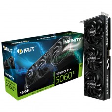 Placa de Vídeo Palit NVIDIA GeForce RTX 5060 Ti Infinity 3, 16GB, GDDR7, DLSS, Ray Tracing, NE7506T019T1-GB2061S