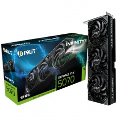 Placa de Vídeo Palit NVIDIA GeForce RTX 5070 Infinity 3, 12GB, GDDR7, DLSS, Ray Tracing, NE75070019K9-GB2050S
