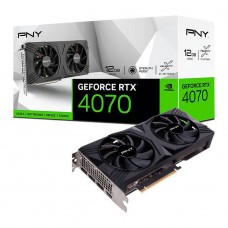 Placa de Vídeo PNY NVIDIA GeForce RTX 4070 VERTO Dual Fan, 12GB, GDDR6X, DLSS, Ray Tracing, VCG407012DFXPB1