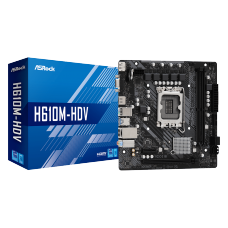 Placa Mãe ASRock H610M-HDV, Chipset H610, Intel LGA 1700, mATX, DDR4