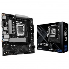 Placa Mãe ASRock H810M-X, Chipset H810, Intel LGA 1851, mATX, DDR5
