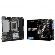 Placa Mãe Biostar B760NH-E, Chipset B760, Intel LGA 1700, Mini-ITX, DDR5
