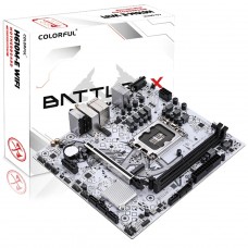 Placa Mãe Colorful Battle-AX H610M-E WiFi V20, Chipset H610, Intel LGA 1700, MATX, DDR4, Branco