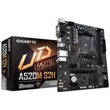 Placa Mãe Gigabyte A520M S2H, Chipset A520, AMD AM4, mATX, DDR4