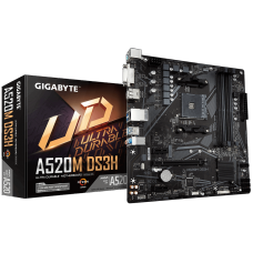 Placa Mãe Gigabyte A520M DS3H, Chipset A520, AMD AM4, mATX, DDR4