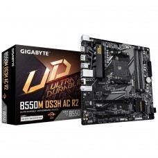 Placa Mãe Gigabyte B550M DS3H AC R2, Wi-Fi, Chipset B550, AMD AM4, mATX, DDR4