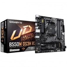 Placa Mãe Gigabyte B550M DS3H R2, Chipset B550, AMD AM4, mATX, DDR4