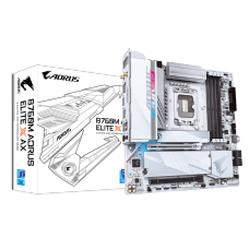 Placa Mãe Gigabyte B760M AORUS ELITE X AX, Chipset B760, Intel LGA 1700, mATX, DDR5, White