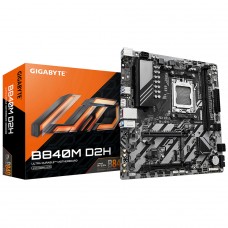 Placa Mãe Gigabyte B840M D2H, Chipset B840, AMD AM5, MATX, DDR5