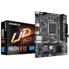 Placa Mãe Gigabyte H610M K V2, Chipset H610, Intel LGA 1700, M-ATX, DDR5