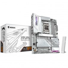 Placa Mãe Gigabyte X870E AORUS ELITE WIFI7 ICE, Chipset X870E, AMD AM5, ATX, DDR5, Branco