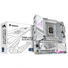 Placa Mãe Gigabyte Z890M Aorus Elite WIFI7 ICE, Chipset Z890, Intel LGA 1851, MATX, DDR5, Branco