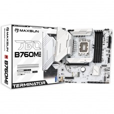 Placa Mãe Maxsun Terminator B760M D4 ICE, Chipset B760, Intel LGA 1700, mATX, DDR4