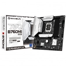 Placa Mãe Maxsun Terminator B760M D4 WiFi 6E, Chipset B760, Intel LGA 1700, mATX, DDR4