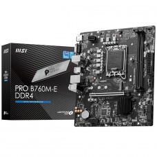 Placa Mãe MSI PRO B760M-E DDR4, Chipset B760, Intel LGA 1700, MATX, DDR4
