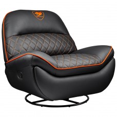 Poltrona Gamer Cougar Overlord, Reclinável, Couro Sintético, Preto e Laranja, 3MOVLORB.0001