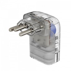 Protetor CLAMPER Pocket Fit 3P, 10 Amperes, Bivolt, Formato Fit 90º, Transparente