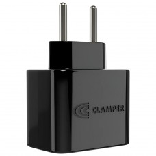 Protetor CLAMPER Pocket LCF, 2 Pinos, 20 Amperes, Bivolt, Preto