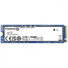 SSD Kingston NV3, 4TB, M.2 NVMe, 2280, PCIe 4.0, Leitura 6000MBs e Gravação 5000MBs, SNV3S/4000G
