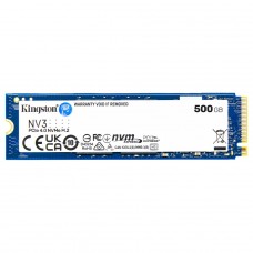 SSD Kingston NV3, 500GB, M.2 NVMe, 2280, PCIe 4.0, Leitura 5000MBs e Gravação 3000MBs, SNV3S/500G
