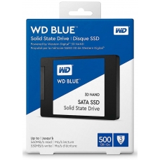 SSD WD Blue 500GB, Sata III, Leitura 560MBs e Gravação 530MBs, WDS500G2B0A 