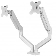 Suporte de Mesa Bluecase Ergo Flexy, Articulado, Com Pistão, Para 2 Monitores 12 Até 32 Pol, Branco, BSMTG02-3WBX