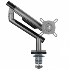 Suporte de Mesa PCYES SM-049C, Para Monitor de 17" A 32", Articulado, Com USB 3.0, Black