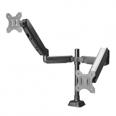 Suporte de Mesa Pix, Articulado, Com Pistão, Para 2 Monitores de 10 Até 35 Pol, Preto, PX-F180M