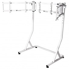Suporte de Monitor Thermaltake Racing Pro, Compatível Com Cockpit GR500, Para Até 3 Monitores de 32 Pol, Branco, GSC-MSP-MDSLWH-01