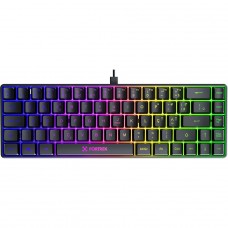 Teclado Gamer Fortrek Fearless 65, Rainbow, Membrana, ABNT2, Preto