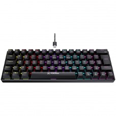 Teclado Gamer Mecânico Fortrek Gravity 65, Rainbow, Switch Outemu Red, ABNT2, Compact, Preto