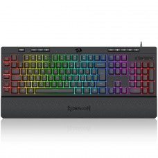 Teclado Gamer Redragon Shiva V2, RGB, USB, Membrana, ABNT2, Full Size, Preto, K512RGB V2