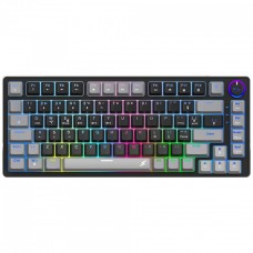 Teclado Gamer SuperFrame Ribbon, Wireless, RGB, Switch Red, 75%, ANSI, Hot Swap, Black/Grey