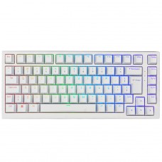 Teclado Mecânico Gamer Akko MG75, RGB, 75%, ABNT2, Switch Akko Silver V3 Pro, Branco