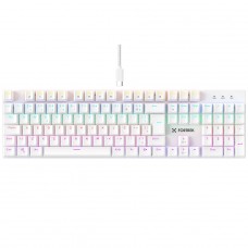 Teclado Mecânico Gamer Fortrek Gravity 100, Rainbow, Switch Outemu Red, ABNT2, Branco