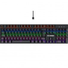 Teclado Mecânico Gamer Fortrek Gravity, Rainbow, Switch Outemu Red, ABNT2, Preto