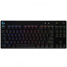 Teclado Mecânico Gamer Logitech G PRO, RGB, USB, ANSI, Switch GX Blue Clicky, TKL, Preto, 920-009388
