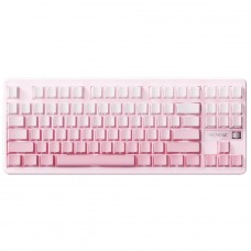 Teclado Mecânico Gamer MCHOSE G87 Peach Gradient, Wireless, Bluetooth, RGB, Switch Speed Gold V2, ANSI, TKL, Rosa, MC-G87-23