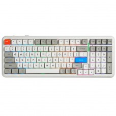 Teclado Mecânico Gamer MCHOSE K99 V2, Wireless, Bluetooth, RGB, Icy Creamsicle Switch, ANSI, 98%, Retro White, MC-K99V2-11