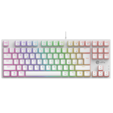 Teclado Mecânico Gamer Ninja Leap Pudim, Switch Blue, Rainbow, ABNT2, White