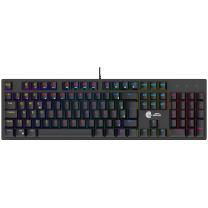Teclado Mecânico Gamer Ninja Leap, Switch Blue, Rainbow, ABNT2, Black