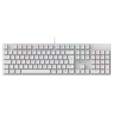 Teclado Mecânico Gamer Ninja Leap, Switch Blue, Rainbow, ABNT2, White