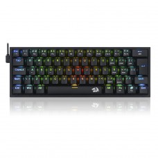 Teclado Mecânico Gamer Redragon Fizz, RGB, Switch Brown, ABNT2, Black, K617-RGB-B (PT-BROWN)