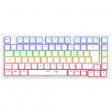 Teclado Mecânico Gamer T-Dagger Megatre, Rainbow, Switch Brown, 75%, ABNT2, Branco, T-TGK326W-BR