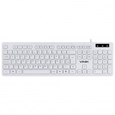 Teclado Slim Vinik Chocolate, Membrana, USB, Slim, ABNT2, Branco, TCB200 - Open Box