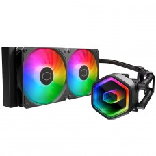 Water Cooler Cooler Master MasterLiquid 240 Core II, ARGB, 240mm, Intel-AMD, Black, MLW-D24M-A18PA-R1