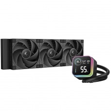 Water Cooler DeepCool LQ360 Ultra, ARGB, 360mm, Com Display LCD, Intel-AMD, Preto, R-LQ360-BKLSMWP-G-U